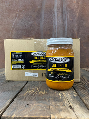 Cackalacky® Bold Gold® Sauce - 16 oz. Jar - Case of 12