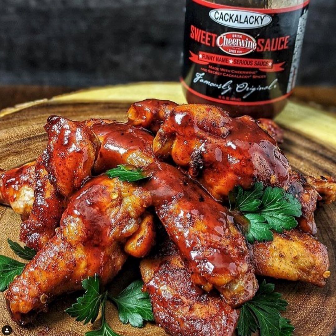 Urdu Bbq Wings Marinade Cackalacky® Cheerwine® Sweet Sauce Trio