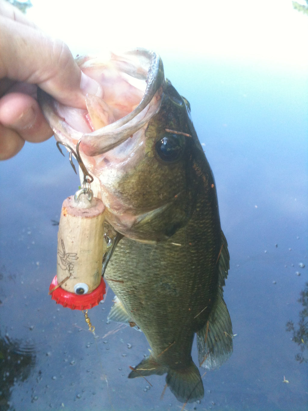 fish lure coming out of a bottle Cackalacky® Booze Bait® Fishing Lure