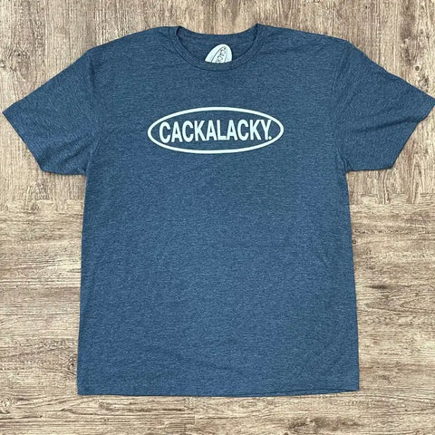 NEW! Cackalacky® Oval T-Shirt (Blue/Gray)