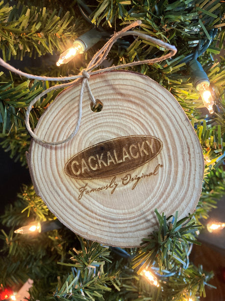 Cackalacky® Crosscut Laser-Engraved Pine Christmas Ornament