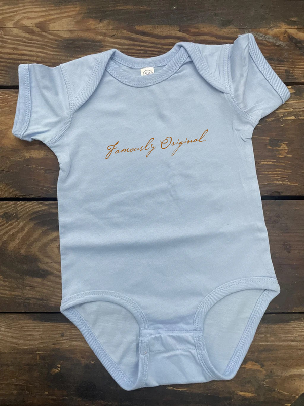 Baby Blue Famously Original™ Baby Onesie