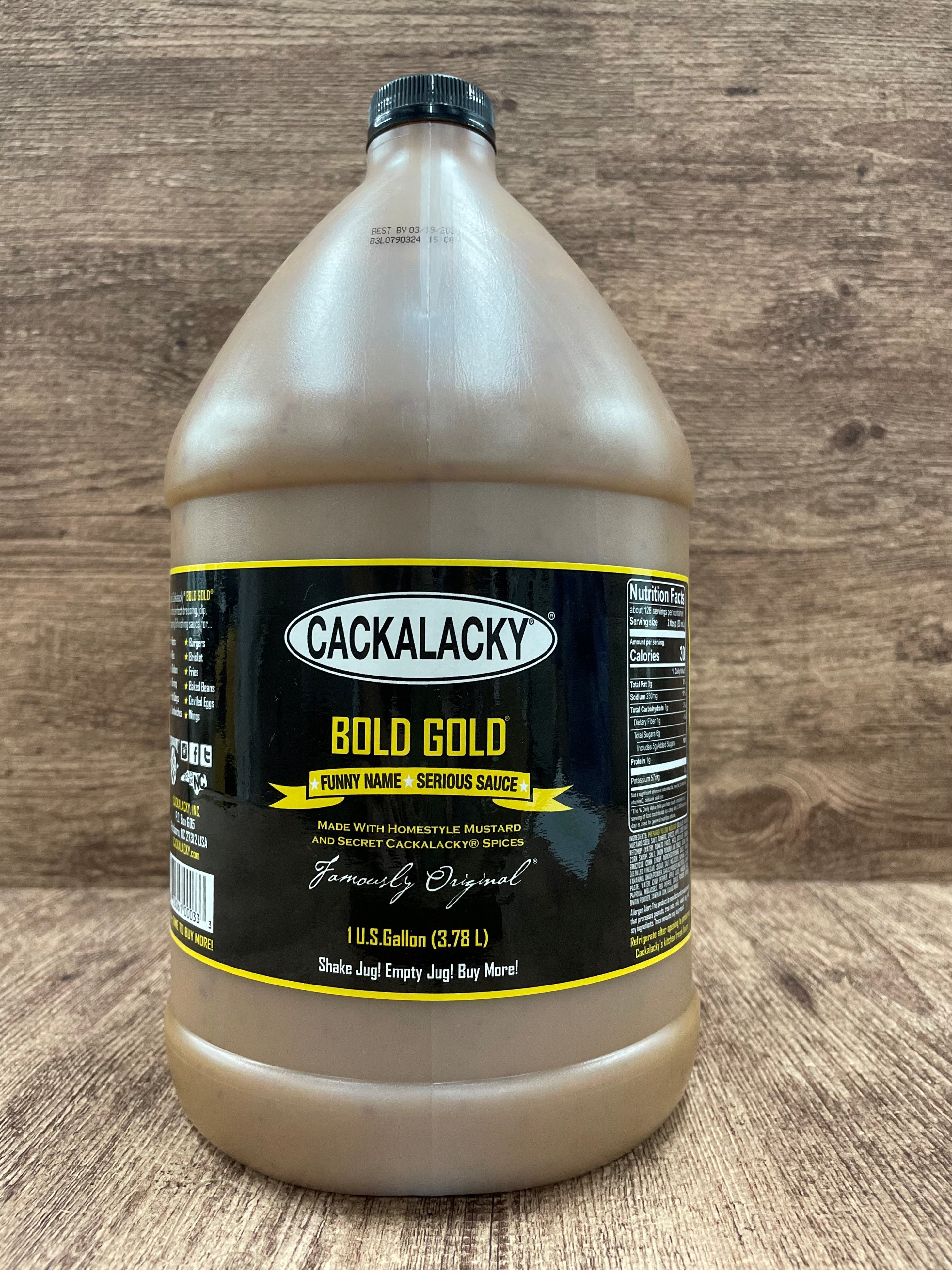 Cackalacky® Bold Gold® Sauce - 1 Gallon Jug (Special Price)