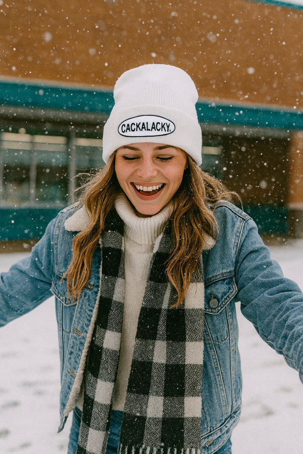 Cackalacky® Knit Toboggan (White)