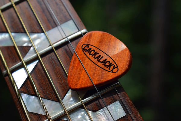 Cackalacky® Hand-Crafted Laser-Engraved Cherry Wood Guitar Pick
