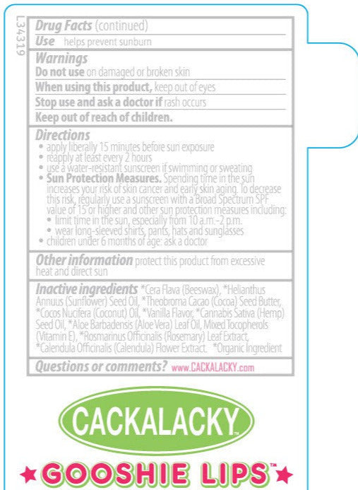 Cackalacky® Gooshie Lips™ Vanilla Lip Balm - .15 Oz Tube - Trio