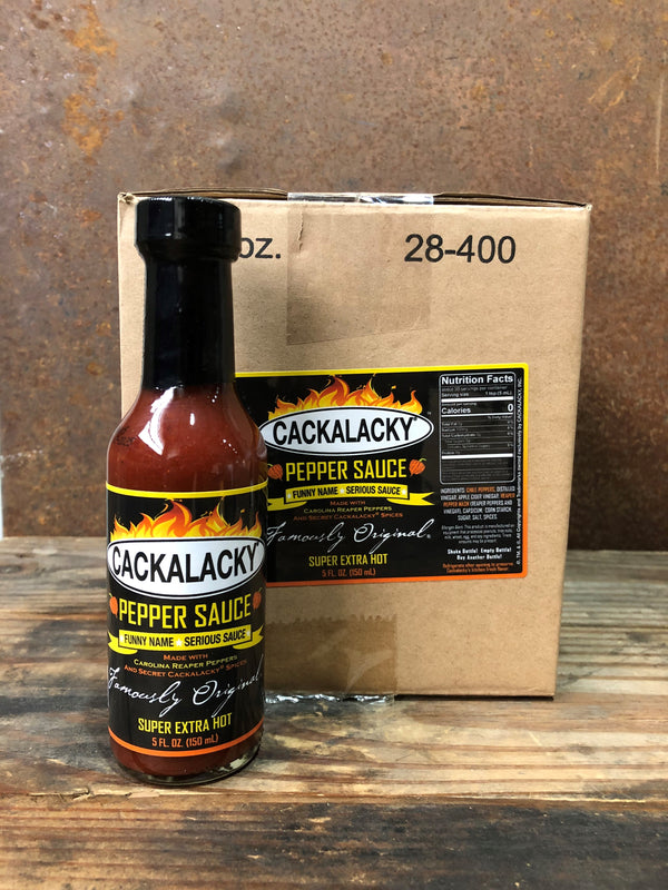 Cackalacky® Pepper Sauce - Super Extra Hot (Case of 12)